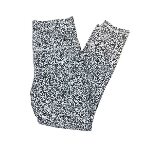 Athleta Salutation Stash II Textured Tight Legging Black White‎ Size M - Picture 1 of 9